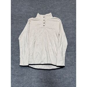 The North Face Women TKA‎ Glacier Snap Fleece Pullover Cream Off-White Large